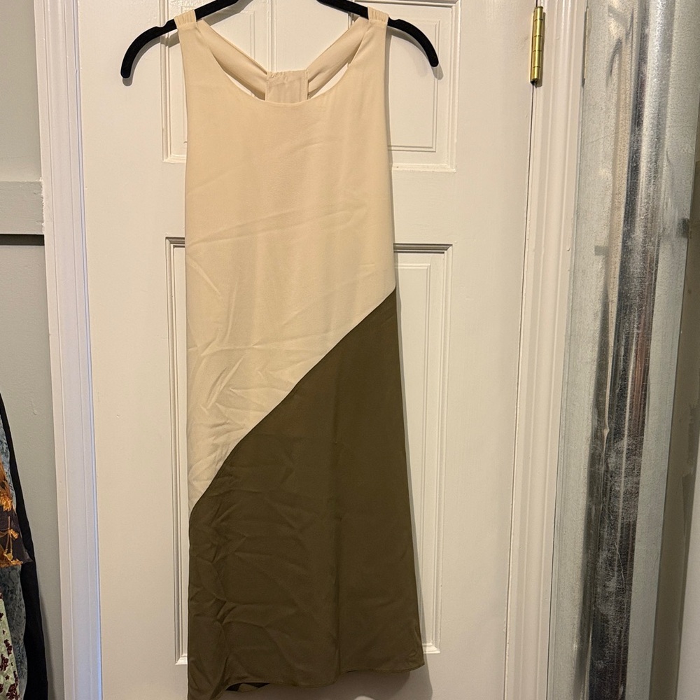 Alice + Olivia Cream and Tan Mini Dress